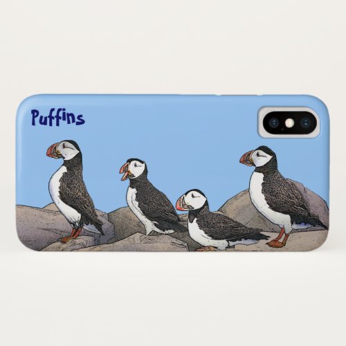 Atlantic Puffins iPhone XS Case
