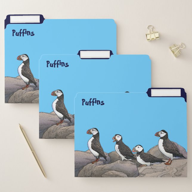 Atlantic Puffins File Folder (Set)
