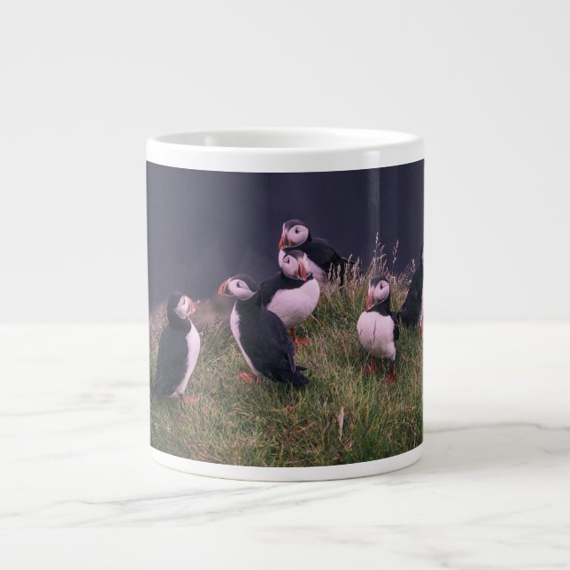 Atlantic Puffins  Giant Coffee Mug (Front)