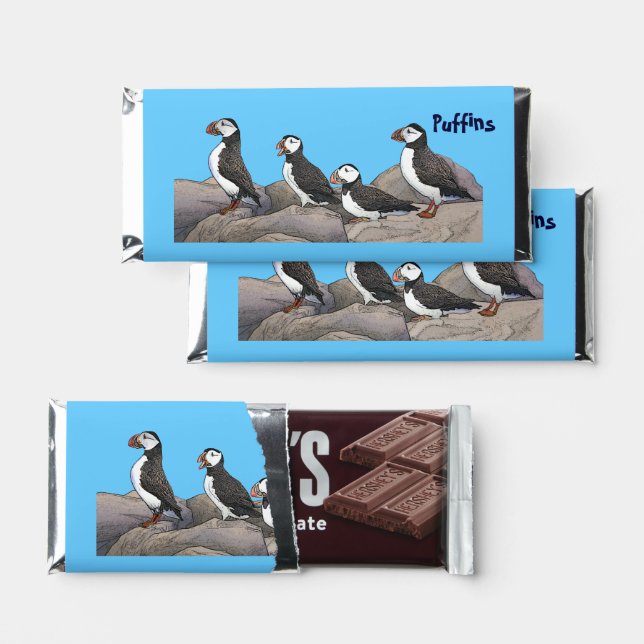 Atlantic Puffins Hershey Bar Favors (Front)