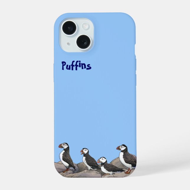 Atlantic Puffins Iphone Case (Back)