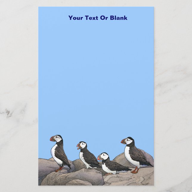 Atlantic Puffins Stationery (Front)