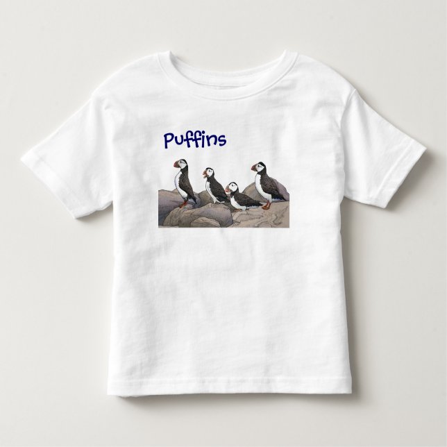 Atlantic Puffins Toddler T-shirt (Front)