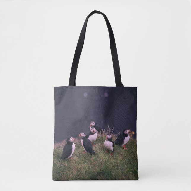Atlantic Puffins Tote Bag (Front)