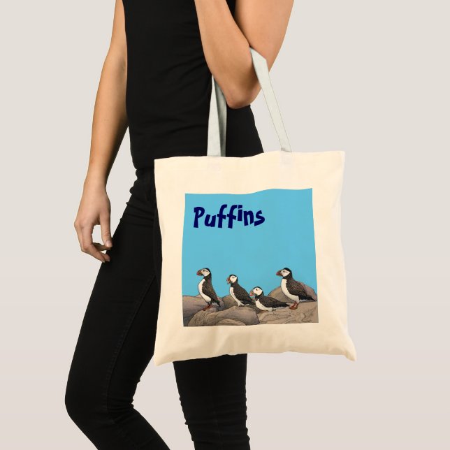 Atlantic Puffins Tote Bag (Front (Product))