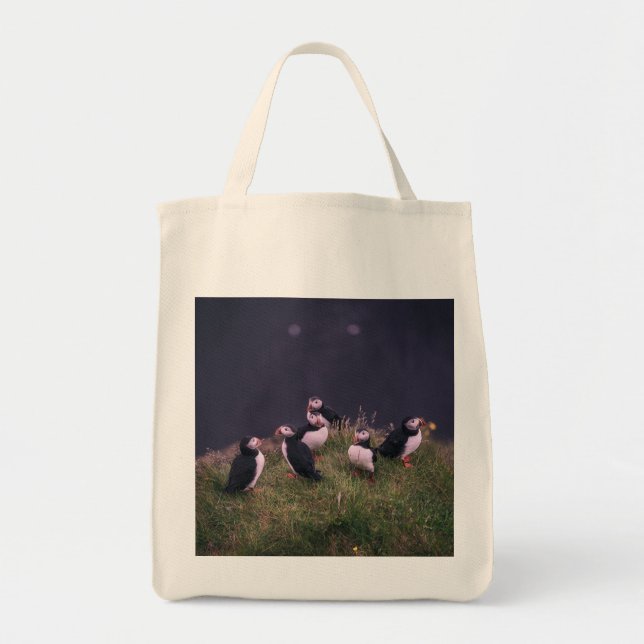 Atlantic Puffins Tote Bag (Front)