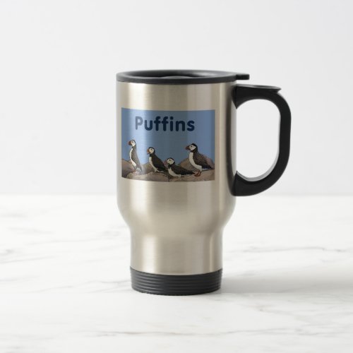 Atlantic Puffins Travel Mug