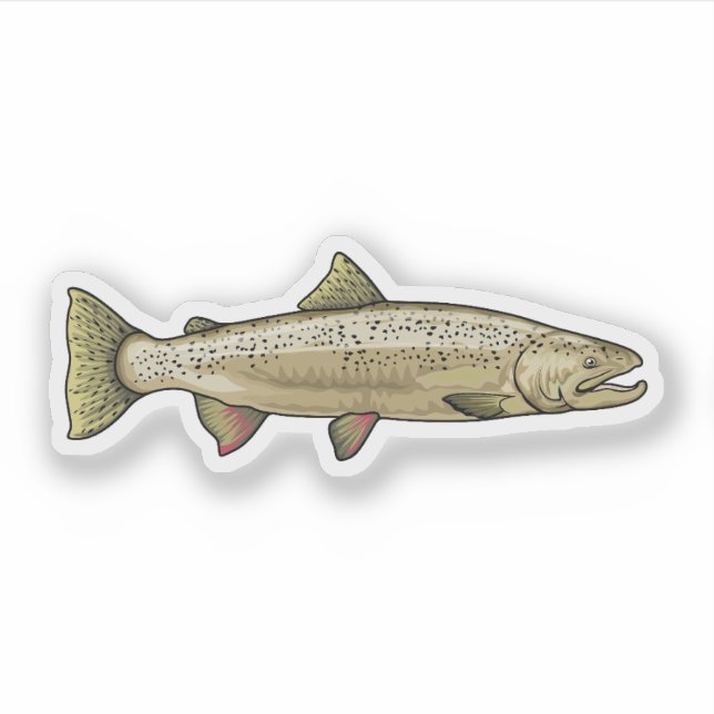 Atlantic Salmon illustration Sticker (Front)
