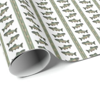 Atlantic Salmon Stripe Wrapping Paper