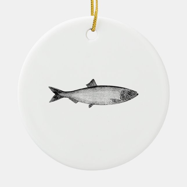 Atlantic Sea Herring Ceramic Ornament (Front)