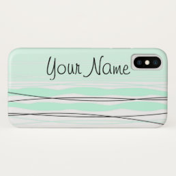 Atlantic Stripe &#39;Name&#39; iPhone case
