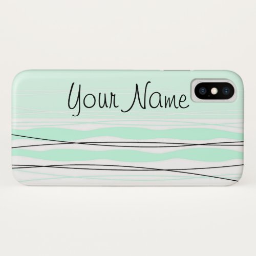 Atlantic Stripe Name iPhone case