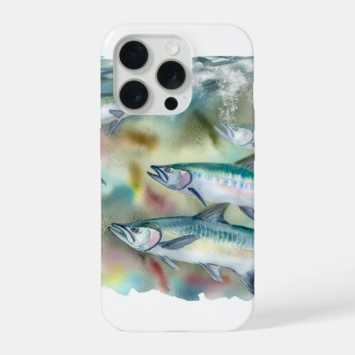 Atlantic Tarpons 030624AREF122 _ Watercolor iPhone 15 Pro Case