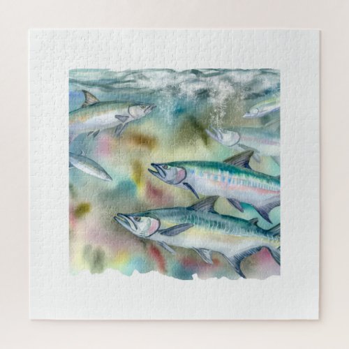 Atlantic Tarpons 030624AREF122 _ Watercolor Jigsaw Puzzle