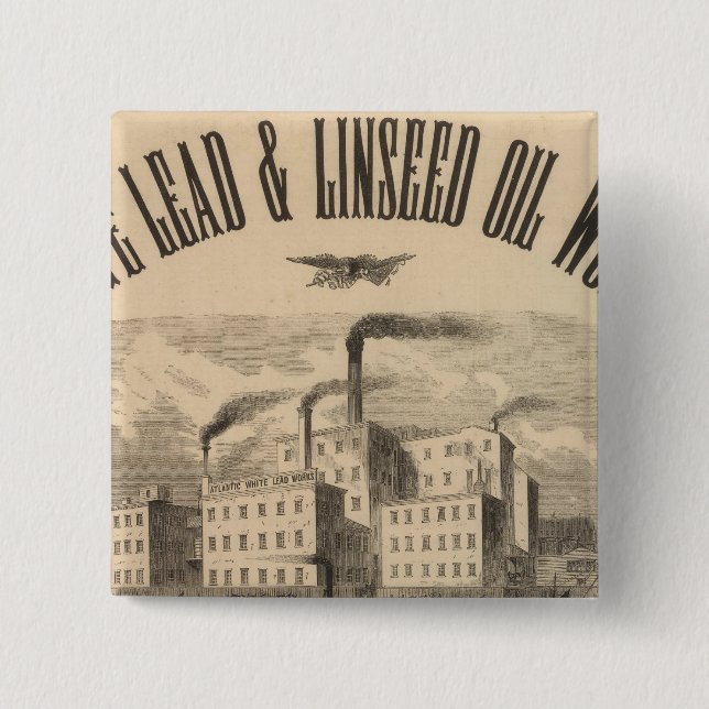 Atlantic White Lead and Linseed Oil Works Button (Front)