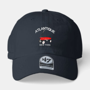 ATLANTIQUE Fire Island red wagon summer LI NY 47 Brand Hat