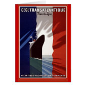 Atlantique French Cruise Line Retro Poster (Front)