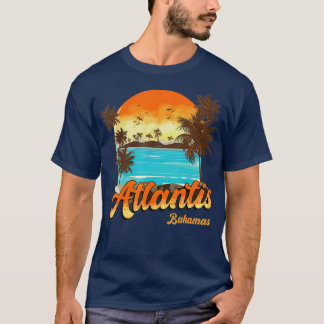 Atlantis Bahamas Beach Summer Vacation Palm Sunset T-Shirt