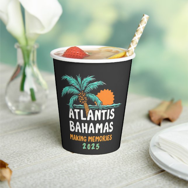 Atlantis Bahamas Making Memories 2025 Paper Cups (Insitu)
