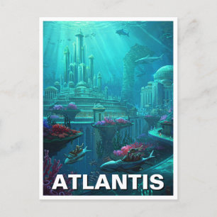 Atlantis Mythology Travel Postcard