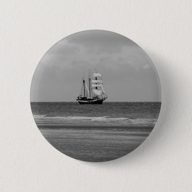 Atlantis Sailing Ship Button (Front)