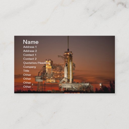 Customizable Atlantis awaiting the mission into space business cards