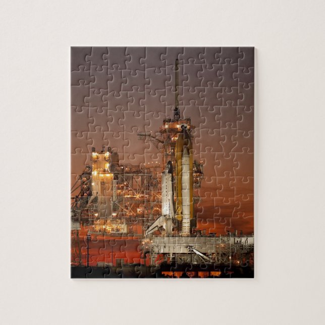 Atlantis Space Shuttle launch NASA Jigsaw Puzzle (Vertical)