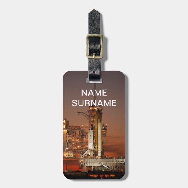Atlantis Space Shuttle launch NASA Luggage Tag (Front Vertical)