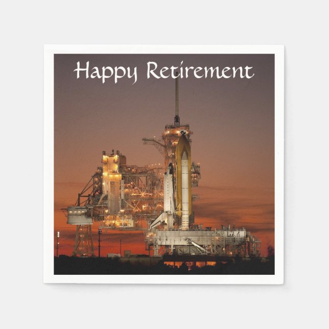 Atlantis Space Shuttle launch NASA Napkins (Front)