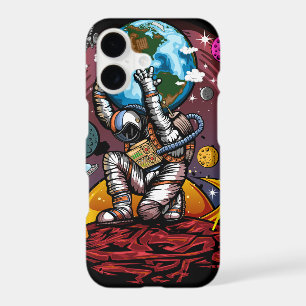 Atlas Astronaut Holding Earth Mars Cosmic Galaxy iPhone 17 Case