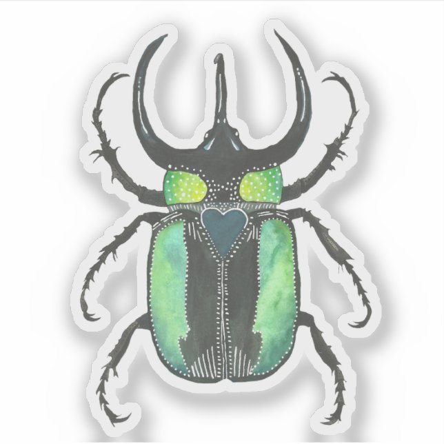 Atlas Beetle Love Bug Sticker (Front)