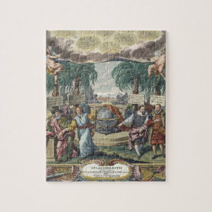 Atlas Coelestis by Doppelmaier, Vintage Astronomy Jigsaw Puzzle