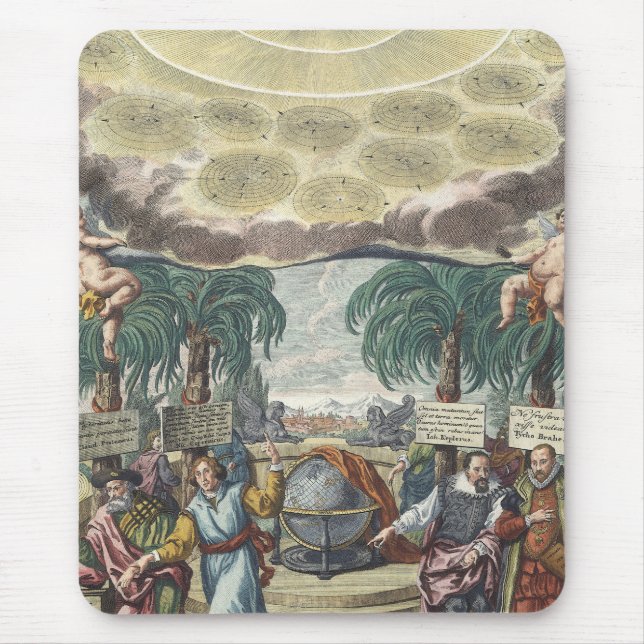 Atlas Coelestis by Doppelmaier, Vintage Astronomy Mouse Pad (Front)