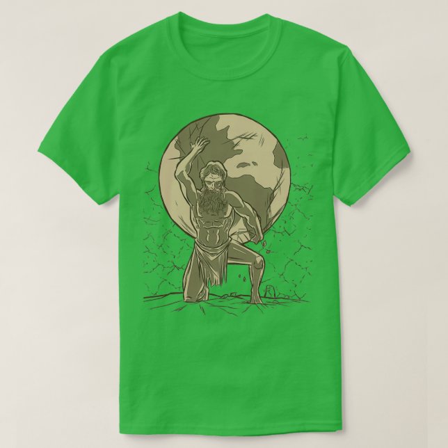 Atlas Greek god  T-Shirt (Design Front)