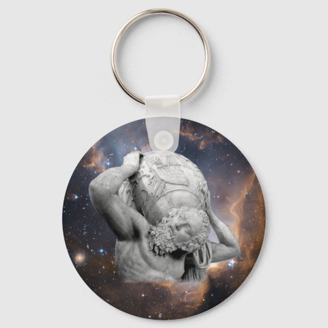 Atlas Holding Up the Heavens Keychain (Front)