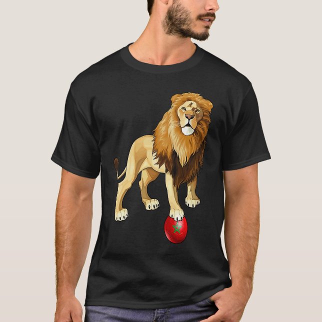 Atlas Lion Morocco Football  for Men Women Childre T-Shirt (Front)