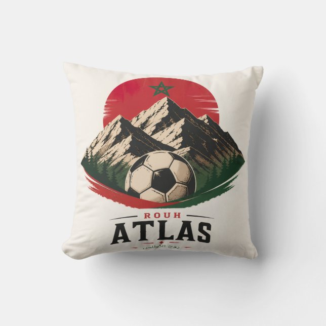 Atlas Lions Throw Pillow (Front)