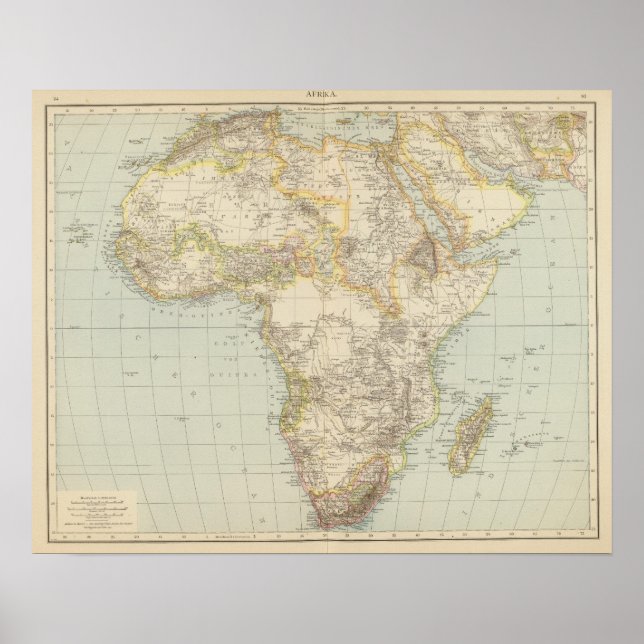 Atlas Map of Africa Poster (Front)