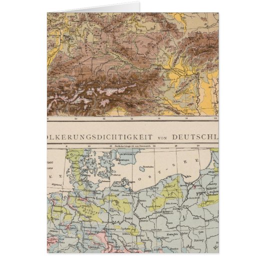 Atlas map of Central Europe Cards (Front)
