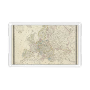 Atlas Map of Europe Acrylic Tray