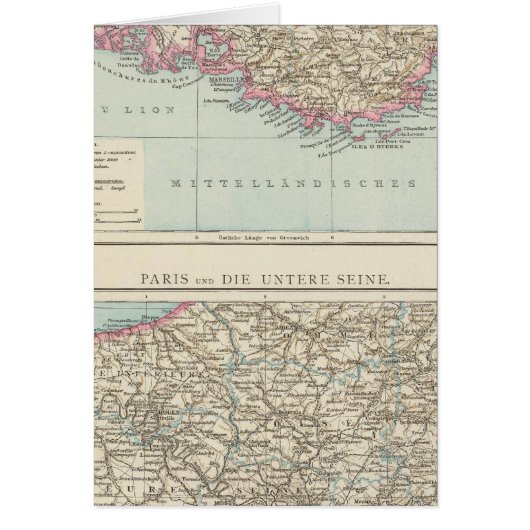 Atlas Map of France Cards (Front)