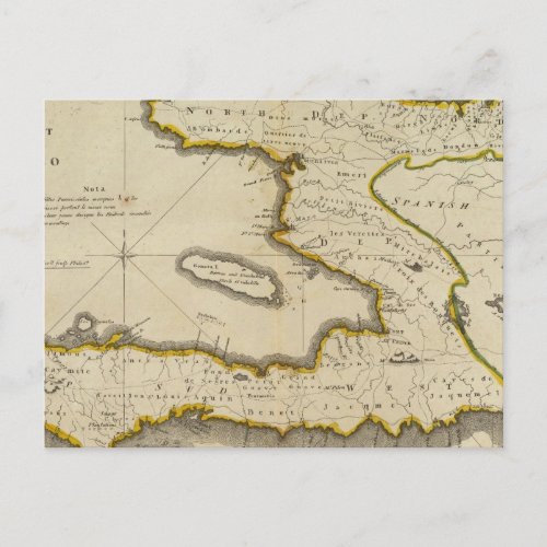 Atlas Map of Haiti Postcard