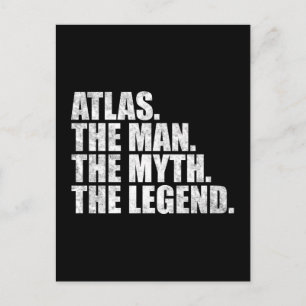 Atlas name, Atlas The Man The Myth The Legend Postcard