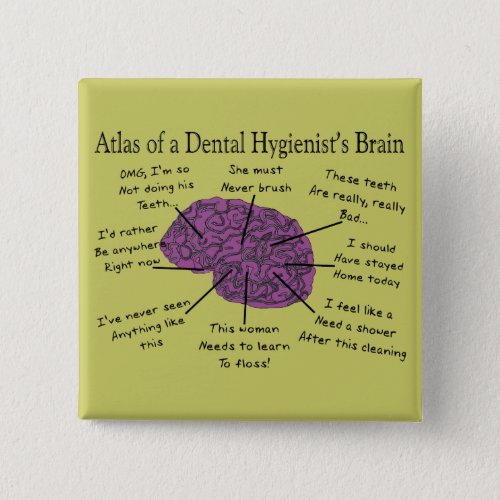 Atlas of a Dental Hygienists Brain Button