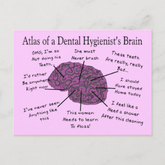 Atlas of a Dental Hygienist's Brain Postcard