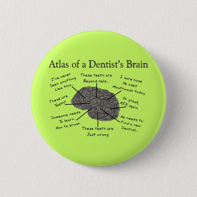 Atlas of a Dentist's Brain Button (Front)