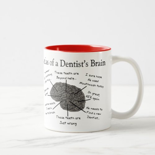 Atlas of a Dentists Brain Two_Tone Coffee Mug