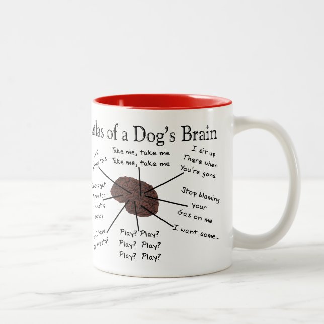 Atlas of a Dog's Brain Two-Tone Coffee Mug (Right)