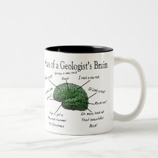 Atlas of a Geologist's Brain Funny Gifts Two-Tone Coffee Mug