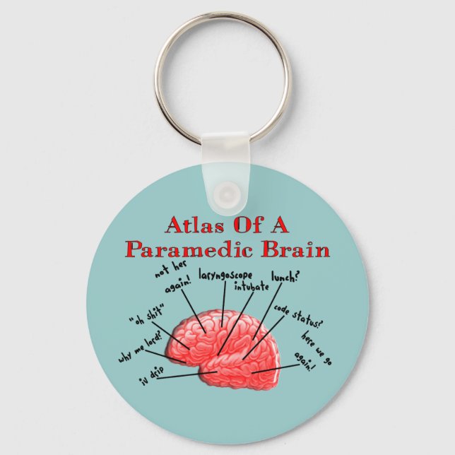 Atlas of a Paramedic Brain Keychain (Front)